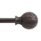 Kenney Mfg Kenney Woven Ball 5/8" Standard Decorative Window Curtain Rod, 48-86", Weathered Brown KN75799NP - alternate 1